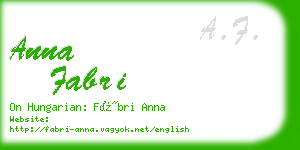 anna fabri business card